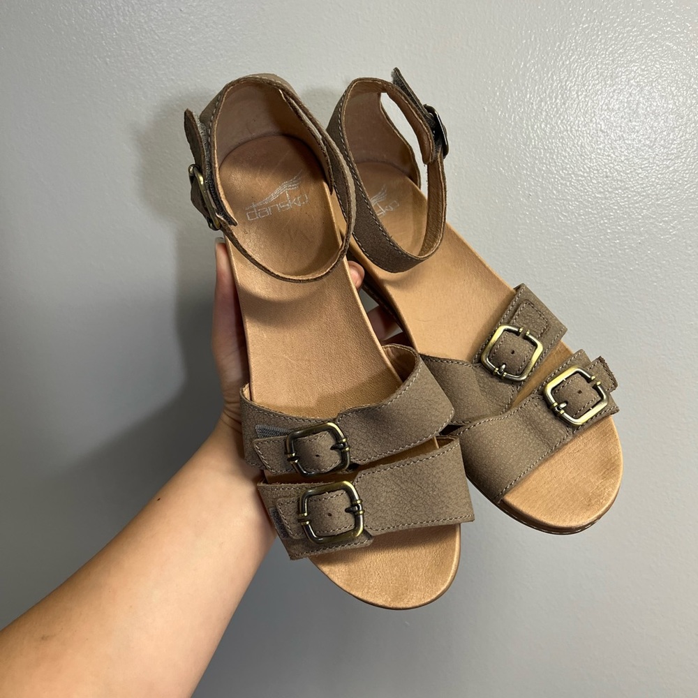 Dansko Double Buckle Ankle Strap Velcro Sandals- Size 39